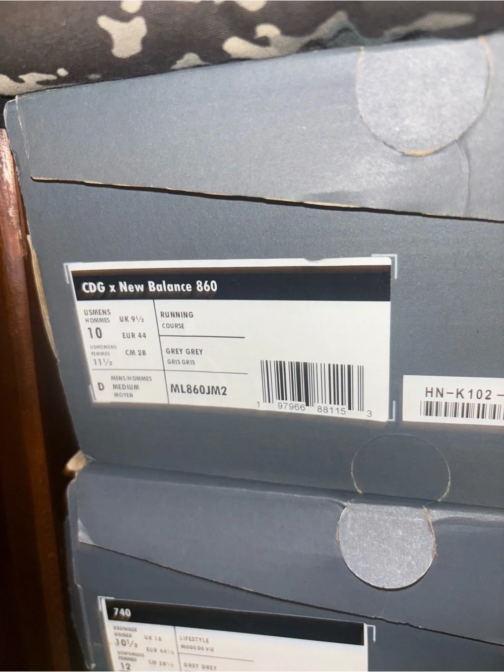 New Balance White and Gray Men's Running Sneakers